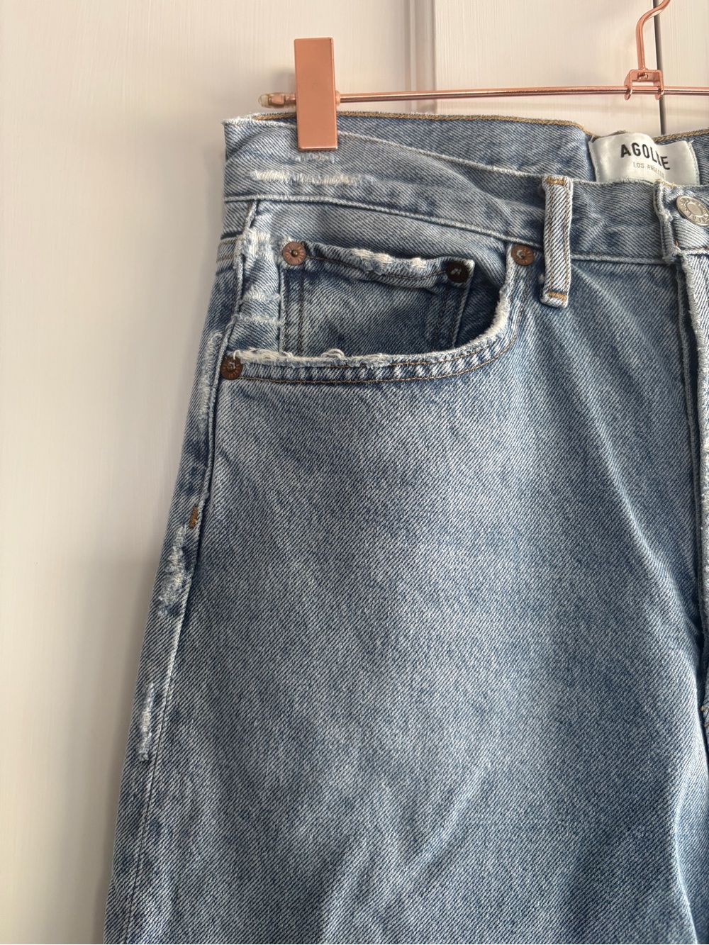 AGolde 90’s Crop Mid Rise Straight Jean - Picture 8 of 14